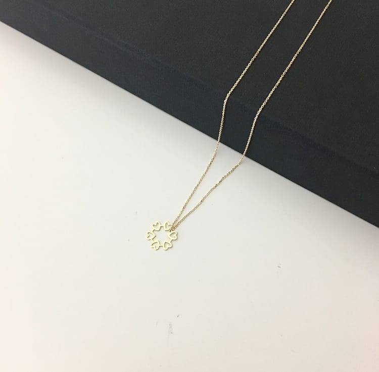 Złoty naszyjnik serca 333