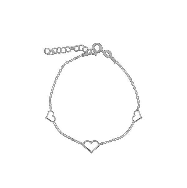 Srebrna bransoletka serca NA ZAWSZE