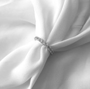 Srebrny pierścionek obrączka z cyrkoniami