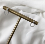 Srebrne kolczyki koło z cyrkoniami