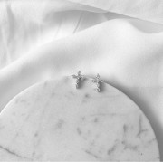 Srebrne kolczyki krzyże z cyrkoniami