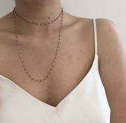 Srebrny naszyjnik z czerwoną emalią