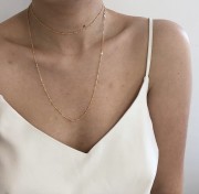 Srebrny pozłacany naszyjnik z różową emalią