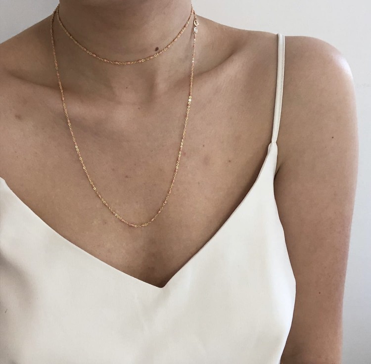 Srebrny pozłacany naszyjnik z różową emalią