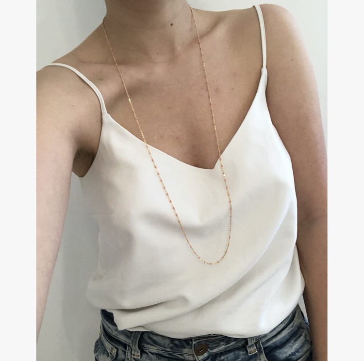 Srebrny pozłacany naszyjnik z różową emalią