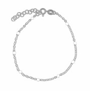 Srebrna bransoletka z białą emalią