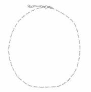 Srebrny naszyjnik choker z białą emalią