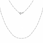 Srebrny naszyjnik z białą emalią