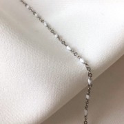 Srebrny naszyjnik choker z białą emalią