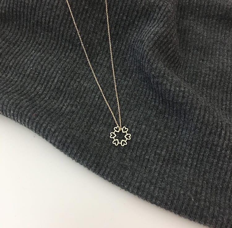 Złoty naszyjnik serca 333