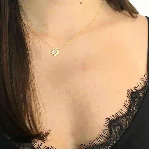 Złoty naszyjnik kwiatek 333